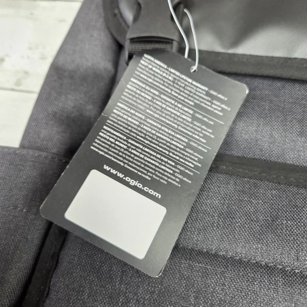 OGIO Pierian Rucksack Laptop Backpack Mens Heather Gray Buckle Flap Canvas